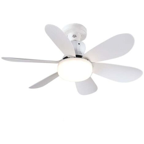 Ventilateur de plafond  avec éclairage et télécommande, 52 cm, 40 W, petit ventilateur de plafond LED à intensité variable avec douille E27