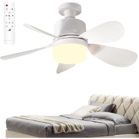Ventilateur de plafond avec éclairage et télécommande Ventilateur de plafond Farmhouse Smart avec télécommande LED, éclairage réglable en continu sur 3 couleurs.