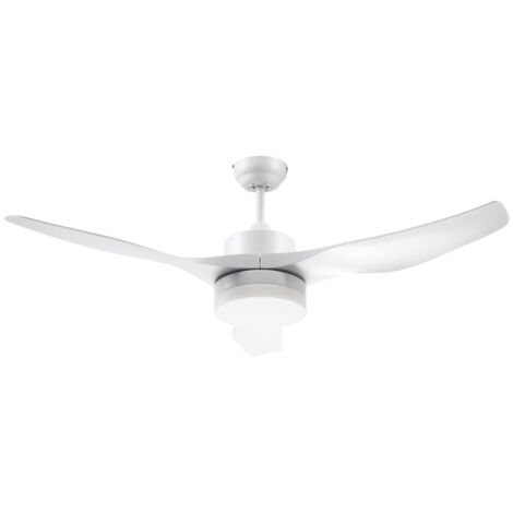 Ventilateur de plafond avec éclairage LED, 3 modes, télécommande, 6 vitesses, Ø 132 x 40 cm