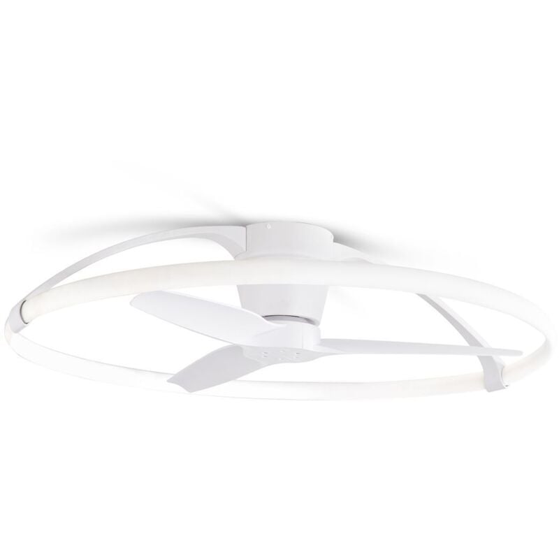 Ventilateur, Plafonnier led Ventilateur Nepal 75W Blanc en Metal, MANTRA