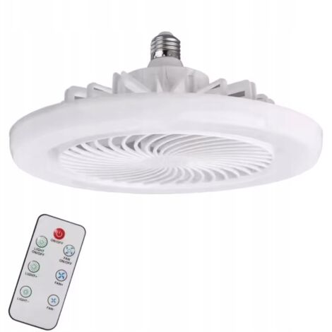 Ventilateur de plafond avec éclairage LED, rotation à 360° et télécommande