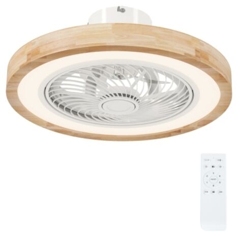 Ventilateur de plafond avec éclairage LED, télécommande, 6 vitesses, lampe avec ventilateur, minuterie, 40 W