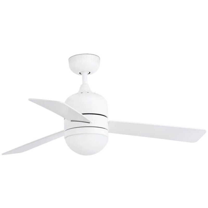 Faro Barcelona - Ventilateur de plafond Cebu Blanc avec lumière