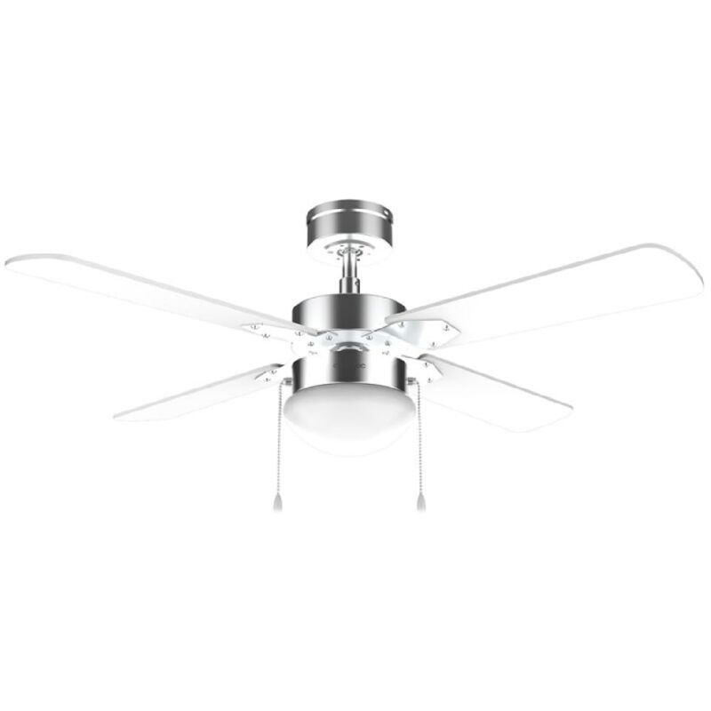 Cecotec Ventilateur de plafond de EnergySilence Aero 450 IronWhite de 50 W 42" avec lumière, 3 vitesses, 4 pales réversibles et mode hiver-été