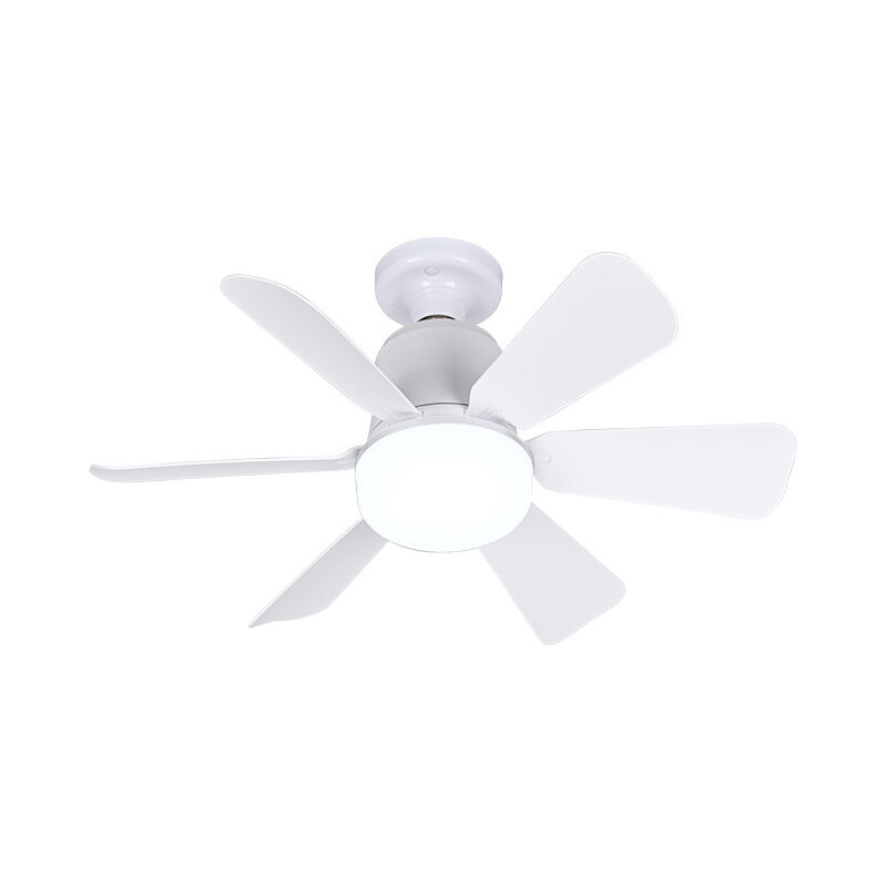 Ventilateur de Plafond avec Lumière et Telecommande, LED Ventilateur Dimmable Plafonnier avec 40W E27 Lampe Intégrée, 6 Pales, 3 Vitesses,
