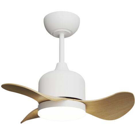 Ventilateur de plafond avec lumière  haut-parleur Bluetooth blanc