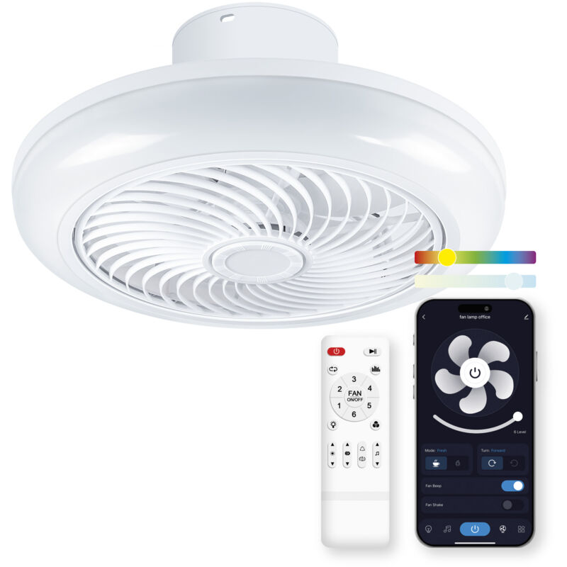 Ksix - siroco smartled fan - rgbic - cct - diamètre 46cm - couleur white