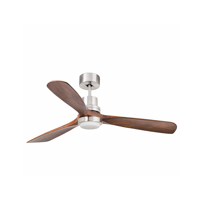 Faro Barcelona - Ventilateur de plafond avec lumière nickel mat ø 132 cm lantau-g dc 33518DC