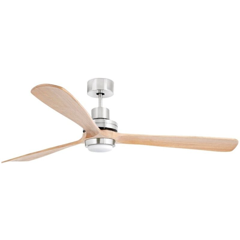Ventilateur de plafond avec lumière nickel mat/pin Ø 168 cm LANTAU-G DC 33505DC
