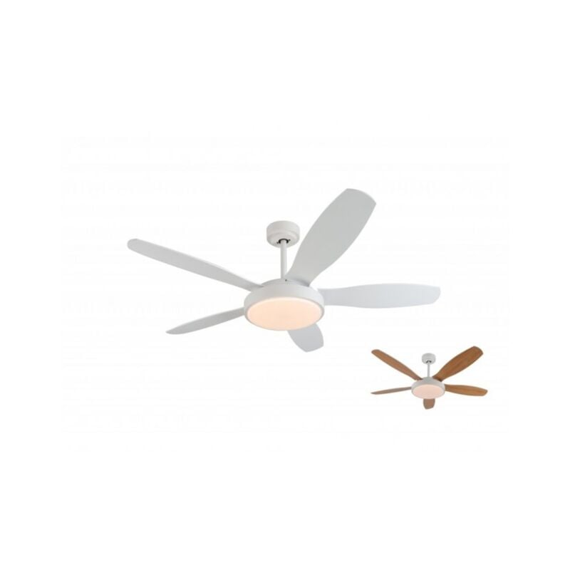Noaton - Ventilateur de plafond avec lumiere 12132WWB maia blanc/erable