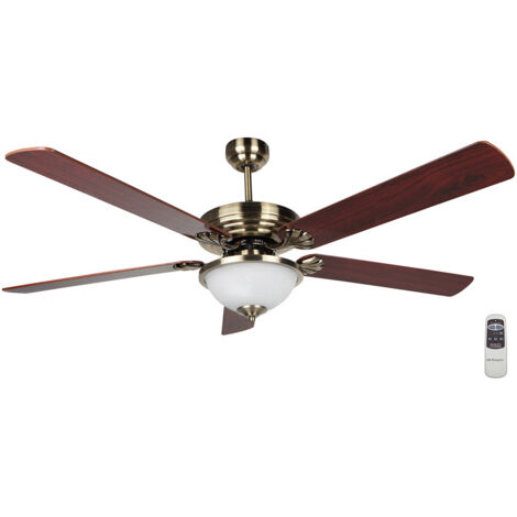 Ventilateur de plafond avec lumière orbegozo cp 80142 - 70w - ø142cm - 5 pales - 3 vitesses - 1 plafonnier - télécommande - taille xxl.
