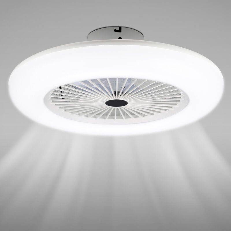 Swanew - Ventilateur de plafond avec lumières et télécommande pour chambre-3 couleurs 55x20CM