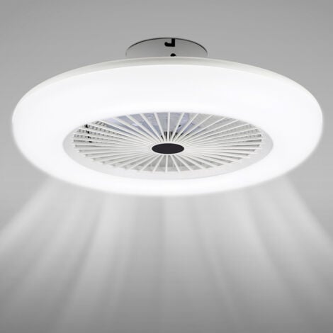 SWANEW Ventilateur de plafond avec lumières et télécommande pour chambre-3 couleurs 55x20CM