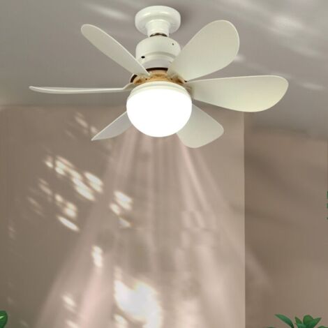 Ventilateur de plafond avec télécommande, température de couleur réglable, intensité variable, 3 vitesses de ventilation, minuterie 1 h/2 h/4 h