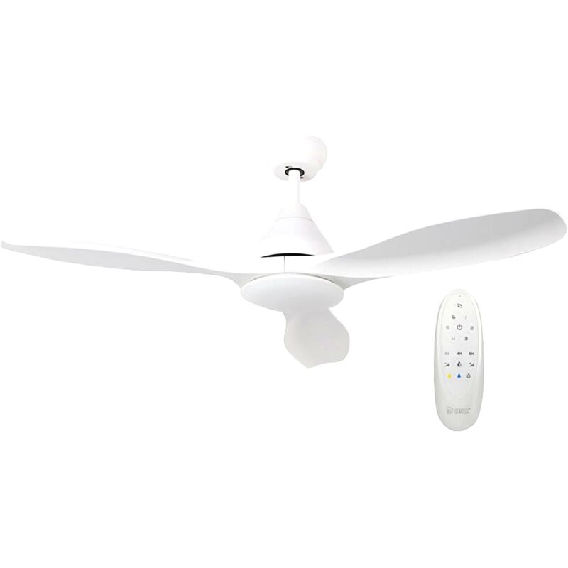 GSC - Ventilateur de plafond blanc Ø117cm avec bloc lampes led