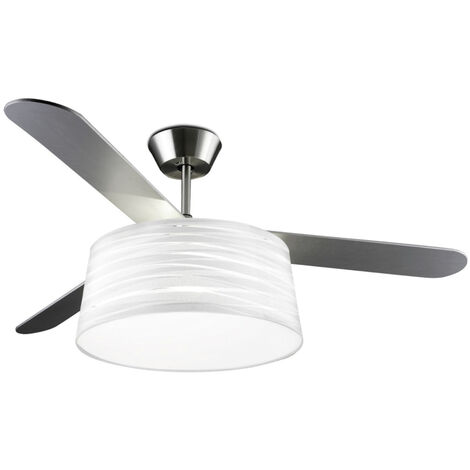 Ventilateur de plafond Belmont Nickel / Blanc