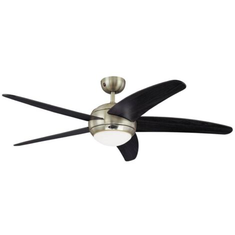 Ventilateur de plafond 'Bendan' en métal pour salon & salle à manger