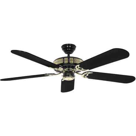 Ventilateur de plafond BLACK MAGIC 132 cm avec tirette
