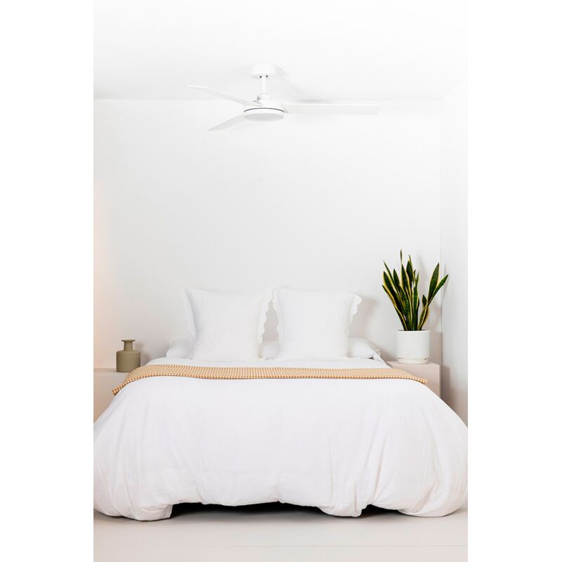 Ventilateur de plafond blanc avec lumière BARTH 34260