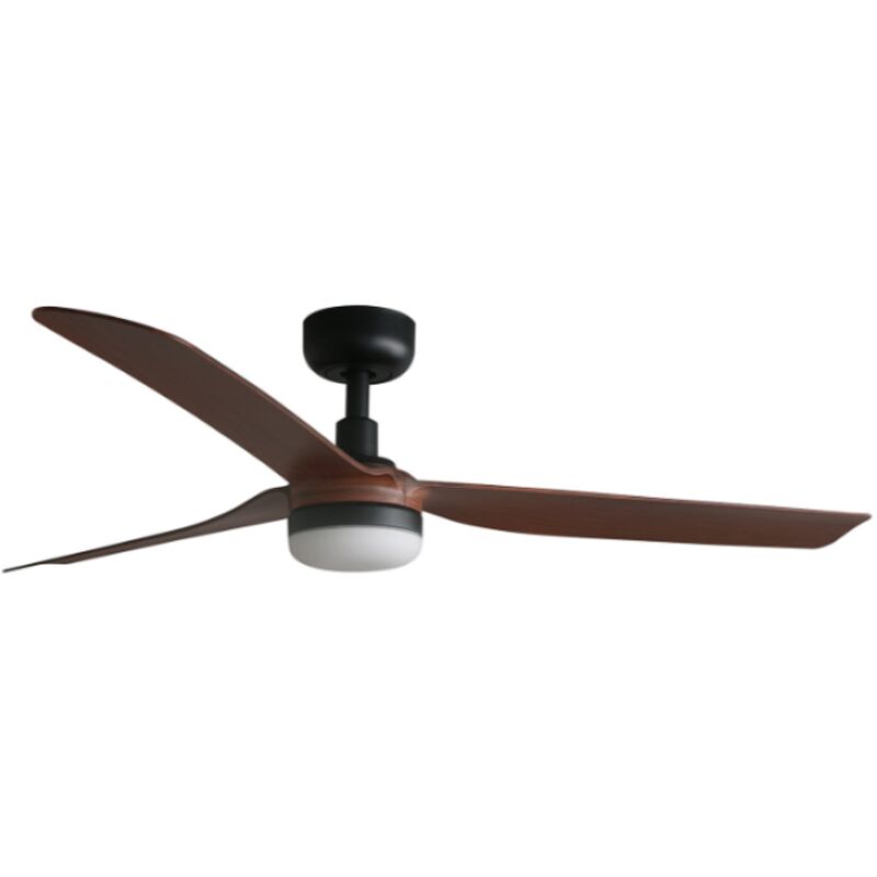Faro Barcelona - Ventilateur de plafond noir/bois avec lumière punt 33817-21