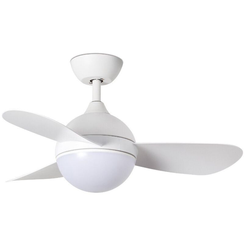 Faro Barcelona - Ventilateur de plafond blanc hvar avec lumière 34300