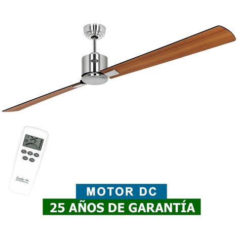Ventilateur de plafond CasaFan 948404 ECO NEO III 180cm noir ou teck/chrome brillant