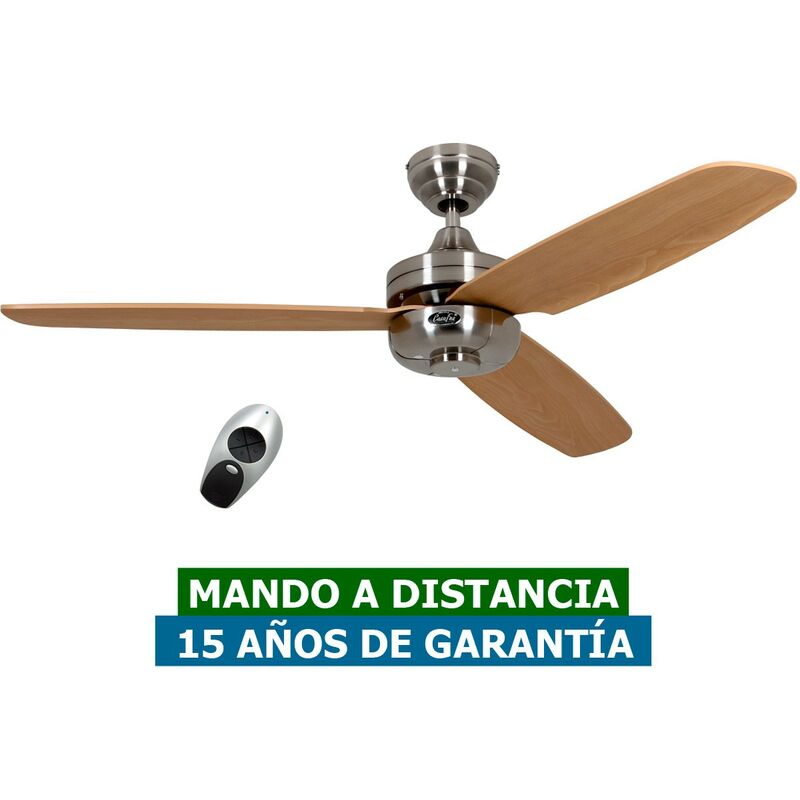 Casafan - Ventilateur de plafond 9313224 night flight 132 hêtre / chrome satiné