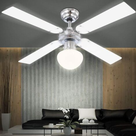 Ventilateur de plafond Champion Blanc / Argent 105 cm