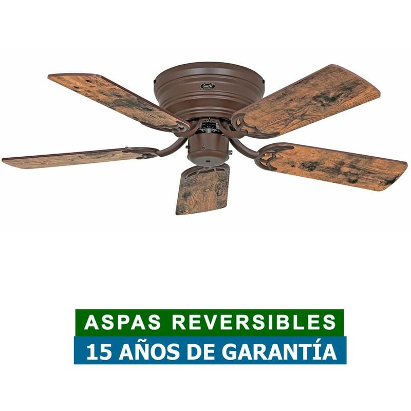Casafan - 5103051 Ventilateur de plafond classic flat 103cm Chêne ancien ou chêne colonial/bronze