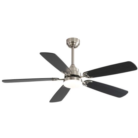 Ventilateur de plafond classique de 132 cm (52 pouces) avec lumière LED, 6 réglages de vitesse, 5 pales, télécommande et moteur CC.