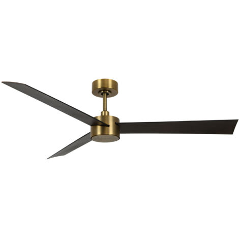 Ventilateur de plafond Climate IV laiton avec bois Ø132cm - 21610549
