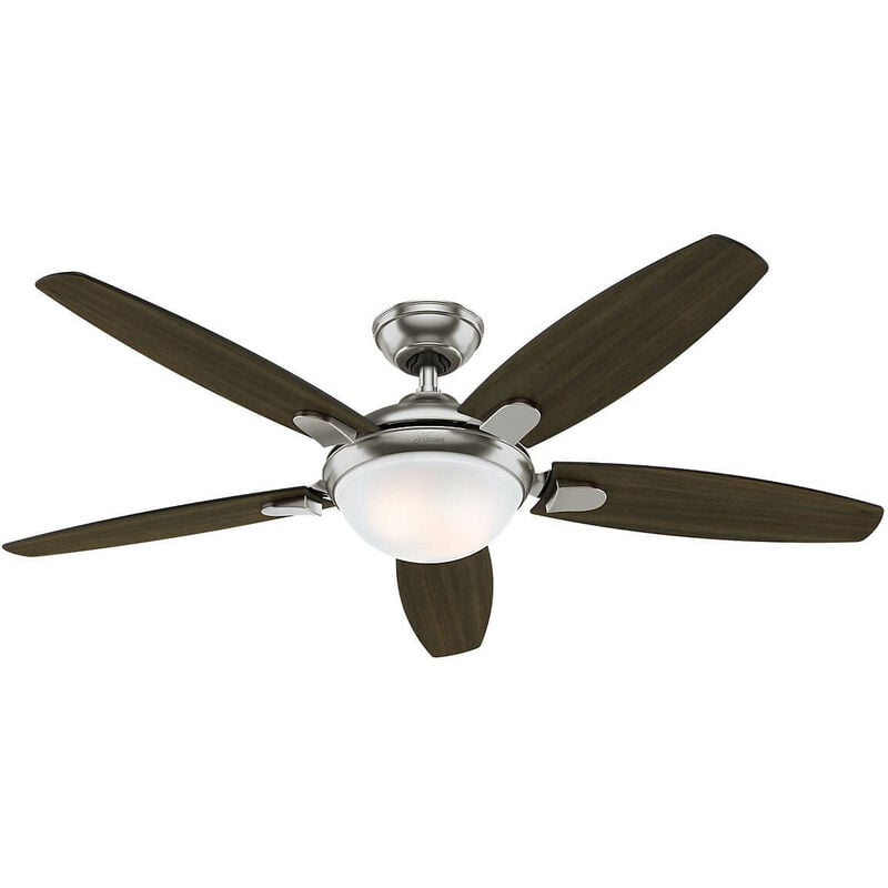 Hunter Fans - Ventilateur de plafond Contempo Nickel avec Lumière