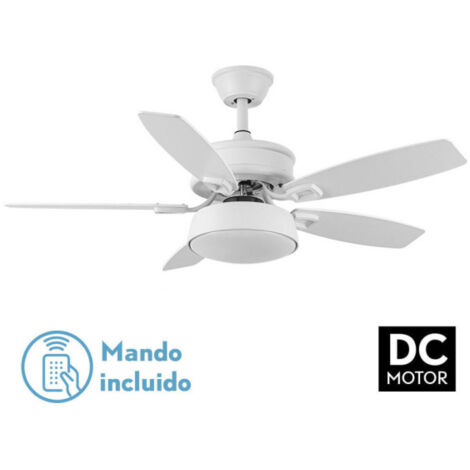 Ventilateur de Plafond DC Braw Blanc 30W 5 Pales Hêtre Blanc