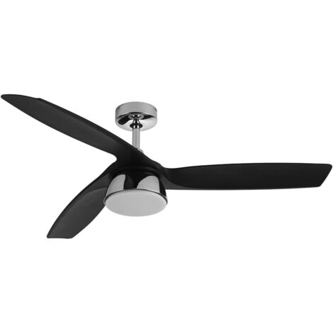 Ventilateur de plafond DC Bronx Chrome avec LED