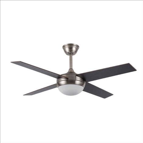 Ventilateur de Plafond DC Ciro 2xE27 Nickel 4 Pales Hêtre Wengué