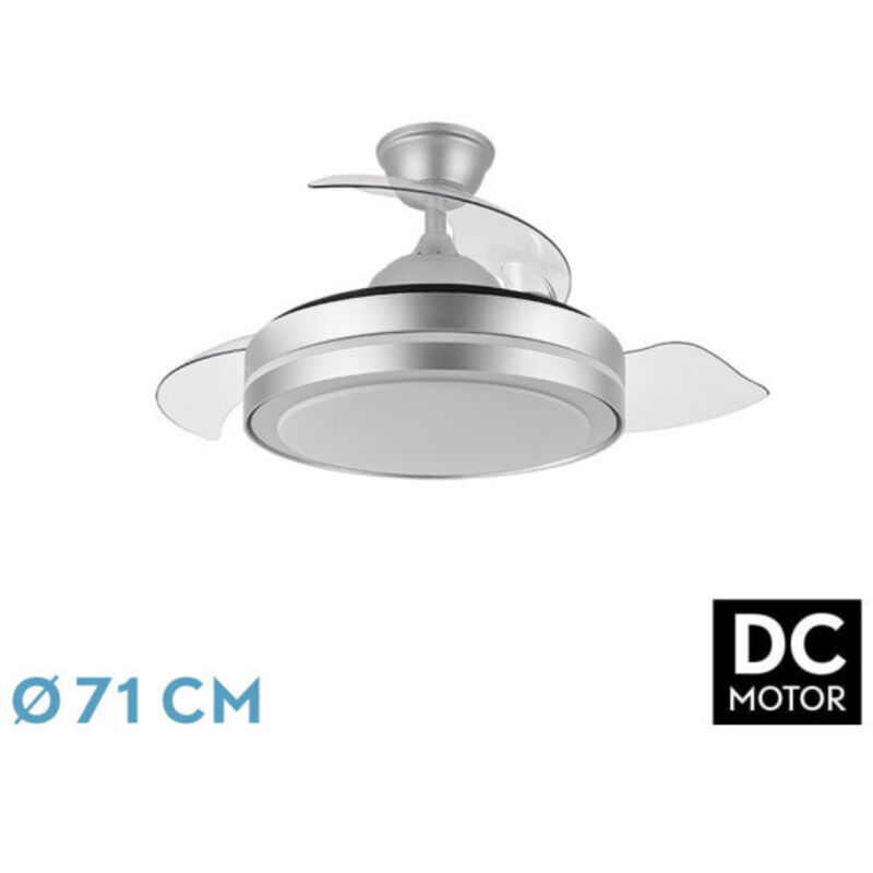 FABRILAMP Ventilateur Dc Esparta Peque 44w 5182lm Silver 71d 3asp 3000-4000-6000k Remote+timer+memory