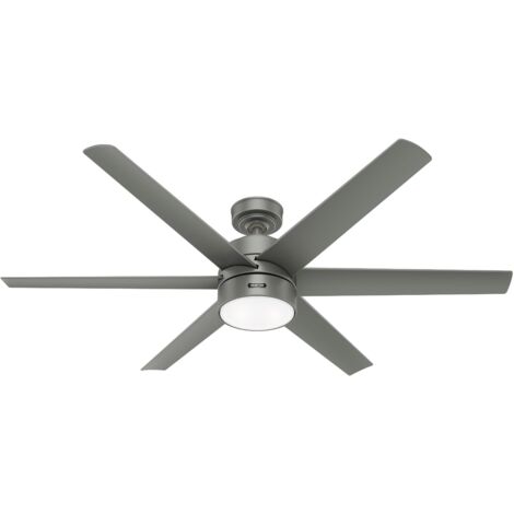 Ventilateur de plafond DC Solaria Argent avec LED