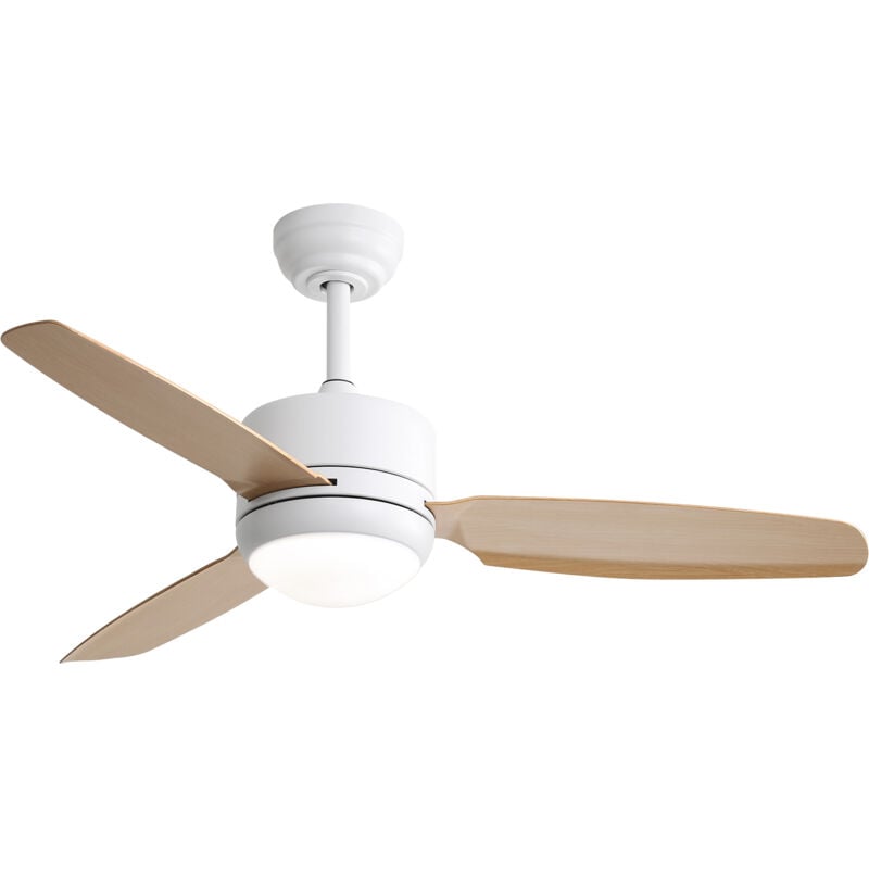 Yoleo - Ventilateur de plafond de 116.8 cm Naturel avec lumières 3 Pales abs 6 vitesses Télécommande Moteur dc