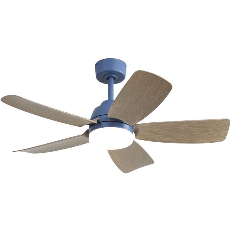 Okwish - Ventilateurs de plafond de 42 pouces avec lumière led 22W et télécommande 5 pales de ventilateur en abs pour chambre à coucher, salon, salle