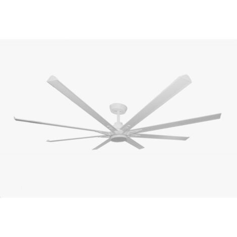 Ventilateur de plafond déstratificateur aluminium très grand taille moderne DC  274 Cm KlassFan Big tornado Wh
