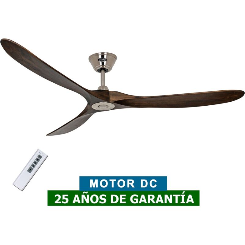 Casafan - Ventilateur de plafond Eco Genuino dc 180 Chrome-Noyer