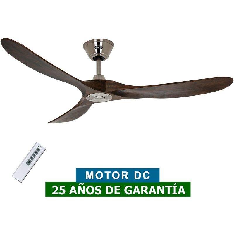 Casafan - Ventilateur de plafond 315215 eco genuine 152cm bois massif noyer / chrome satiné
