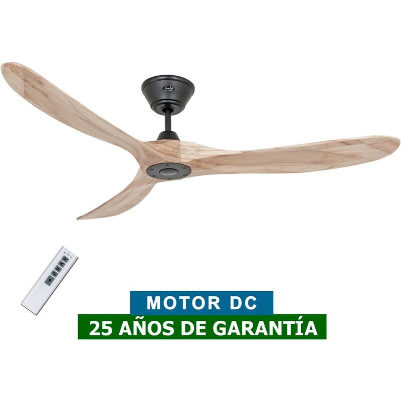 Casafan - Ventilateur de plafond 315218 eco genuino 152cm bois massif naturel/noir mat