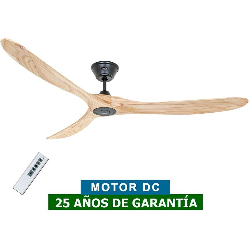 Casafan - Ventilateur de plafond 318018 eco genuino 180cm bois massif naturel/noir mat