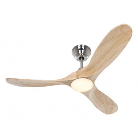 Ventilateur de plafond Eco Genuino DC 122 Chrome-Bois LED