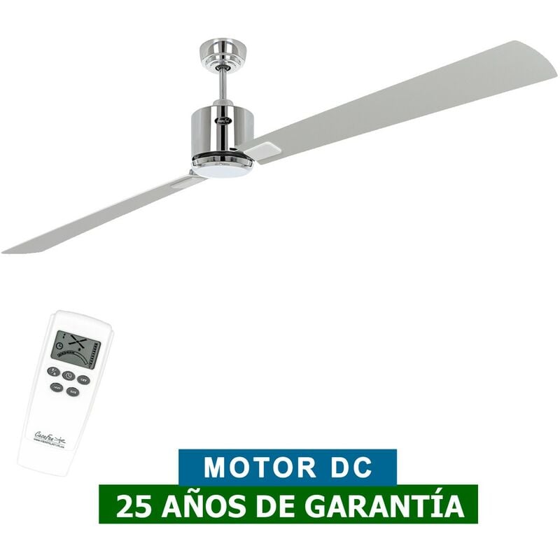 Casafan - Ventilateur de plafond 948484 eco neo iii 180cm blanc ou gris/chrome brillant
