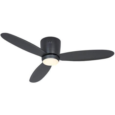 Ventilateur de plafond ECO PLANO II 112, Gris basalte, Wi-Fi avec éclairage