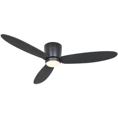 Ventilateur de plafond ECO PLANO II 132, Gris basalte, Wi-Fi avec éclairage