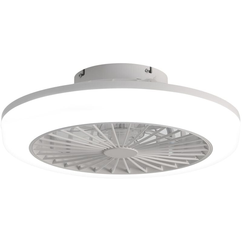 Eifson - Ventilateur de plafond fermé 45 cm, avec lumière led réglable en 3 couleurs et télécommande, sans pales encastrées, style moderne, pour