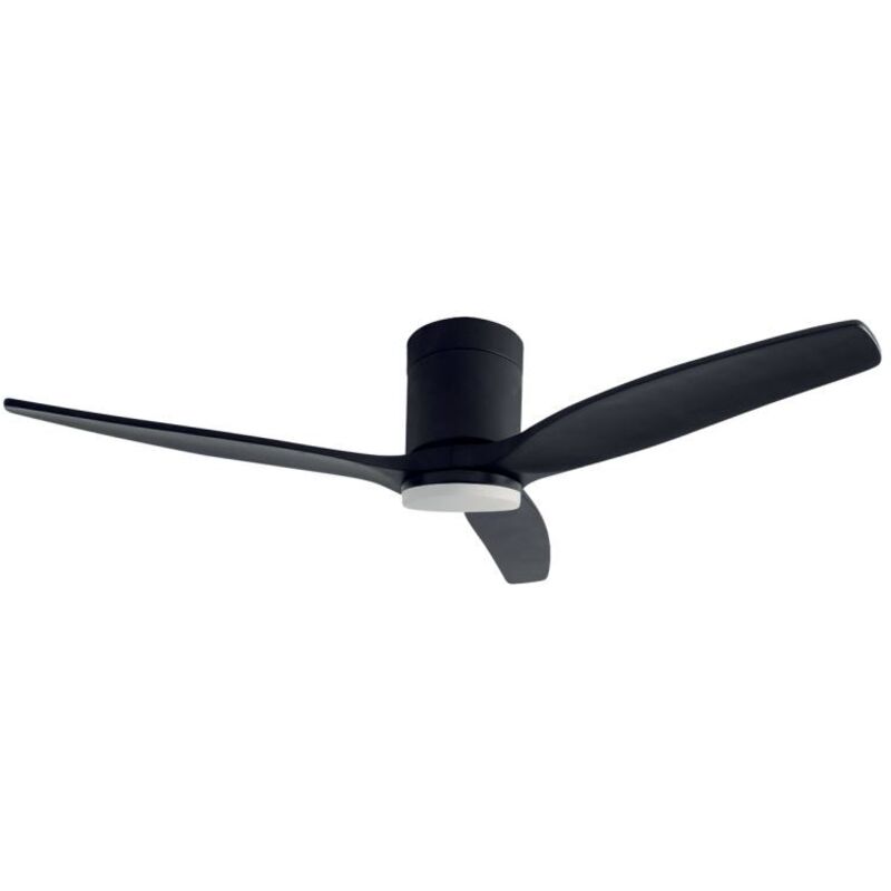 GSC - Ventilateur de plafond Kasama avec lumière cct orientable et commande Ø132 dc Noir